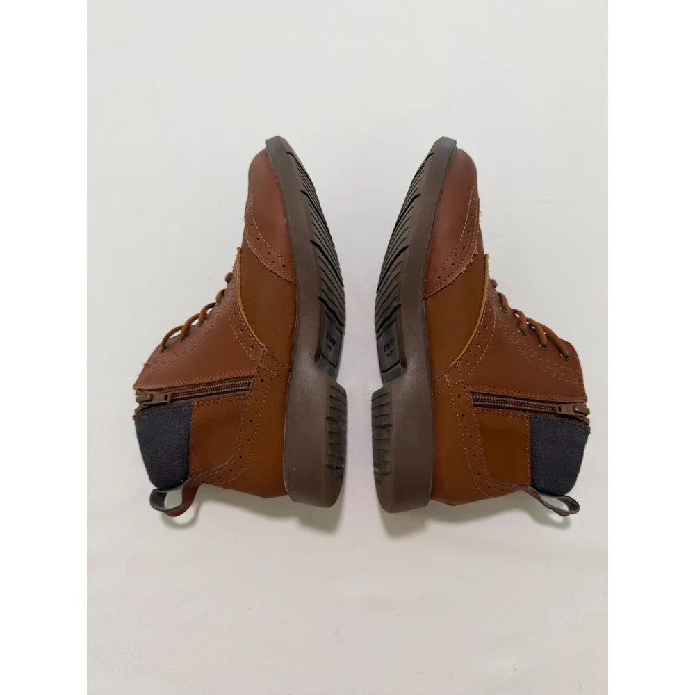 Stride Rite Axel Boys Brown Wingtip Dress Boots Lace Up Zip CB022801 Size 3M